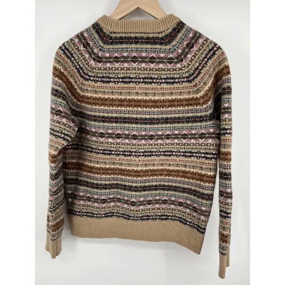 J Crew Knits Fair Isle Sweater in Lambs Wool Blend Men's Size Large AF188 - Picture 5 of 5